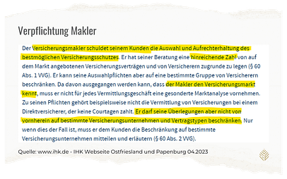 Unabhängiger Versicherungsmakler Kundenbeziehung